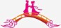 彩色牛郎织女鹊桥相会图案免抠png素材_新图网ixintu.com
