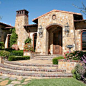 Tuscan stone exterior home photo in Orange County