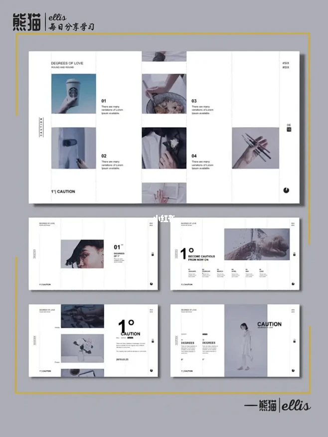 高级感ppt图片模板排版设计布局制作｜时尚-花瓣网