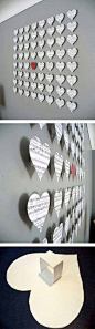 26 DIY Cool And No-Money Decorating Ideas for Your Wall - Lovely Hearts Shaped Out of Musical Scores.: 