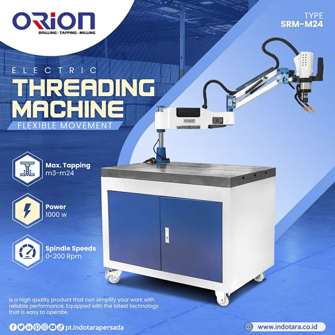 Orion Electric Threading Machine SRM-M24W. Mesin threading yang di ...