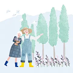 人物爷爷奶奶医疗家庭生活温馨插图插画设计_人物插画_乐分享素材网_psd素材_平面素材_png素材_免费素材_素材共享平台