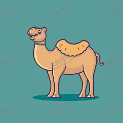 可爱骆驼矢量卡通画儿童插画 【酷图网】可爱,骆驼,插画,儿童插画,矢量,儿童画,北欧风,简笔画