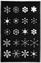 #焕新吧生活# America绘制《 Snowflake 》157种雪花图标。 ​​​​ #LOGO设计集# ​​​​