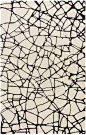 现代风格白黑色抽象纹理图案地毯贴图