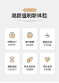 金闪闪轻奢亮光岩板餐桌家用小户型圆形现代简约圆桌餐桌带转盘-tmall.com天猫