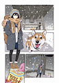 《世界末日与柴犬一起旅行》的漫画作者石原雄的作者绘制的自家柴犬，狗勾太可爱啦！！！