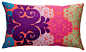 Totem Pillow, Pink/Mauve/Green, 15 x 27 eclectic pillows