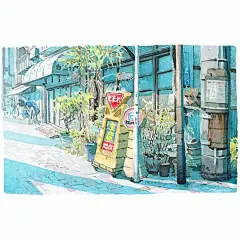 Mateusz日本东京小店水彩建筑 (54)