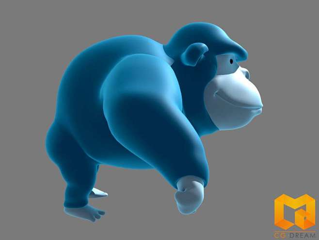 【新提醒】【动物3d模型下载】_卡通大猩...