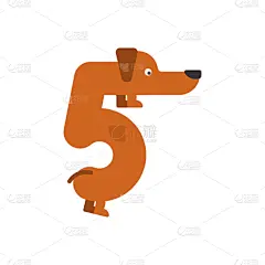 字母表次序,狗,腊肠犬,宠物,字体,收容所,数字5,可爱的,问候
