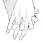 手部 画法【美手 手部结构 手部姿势 线稿 教程（手控福利】_不会取名的猫图片专辑-堆糖