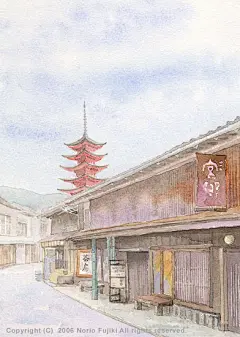 藤木德男的水彩 ---- 风景之日本_英国文学_新浪轻博客