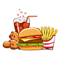 Fast Food Meal Set vector