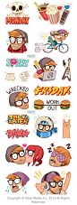 VIBER sticker set 2, Alex on Behance