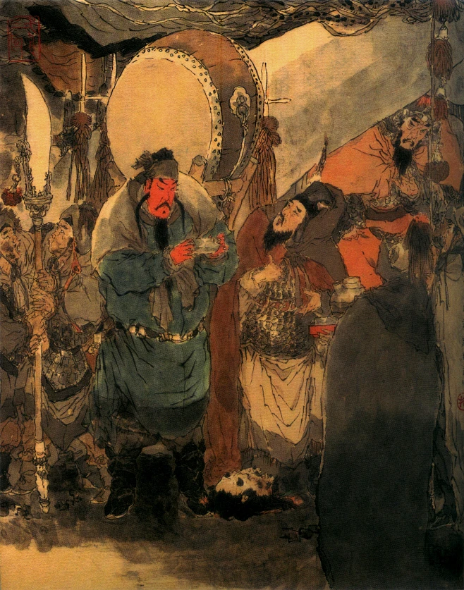 大江东去浪淘尽，千古风流人物——戴敦邦《画说三国》精修图_看图_三国演义吧_百度贴吧-花瓣网