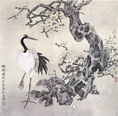 【转】【国画】名家画笔下的《仙鹤》_丹痴书画_新浪博客