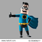 Fun superhero 3d render man