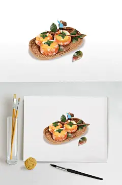 霜降元素节气插画