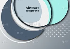 抽象的背景与彩色剪纸形状。公司设计。一张海报，横幅，名片，明信片的模板。向量