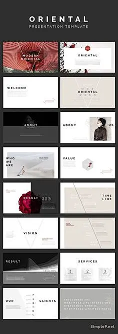 Modern Keynote Presentation Template #simple #minimal #black #business #marketing #portfolio #oriental