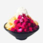 水果冰淇淋高清素材 冰淇淋 水果 碗 食物 免抠png 设计图片 免费下载