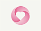 Heart Logo love heart icon logo yp © yoga perdana