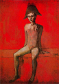 立体主义：西班牙 巴勃罗·毕加索   坐着的哈勒昆 - Seated harlequin
