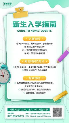 新生入学指南须知海报-源文件