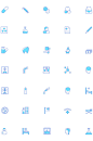 健康医疗线面图标设计-众图网