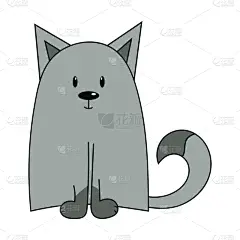 可爱的,动物,绘画插图,分离着色,白色背景,野外动物,矢量,狼,彩色图片,森林