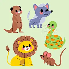 卡通可爱世界动物日保护森林老虎狮子长颈鹿插画海报ai设计素材-淘宝网