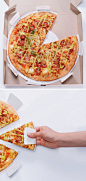 不怕脏手的pizza包装