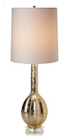 Lighting Accents Embossed Ceramic Table Lamp, Gold - modern - table lamps - BeyondHalf
