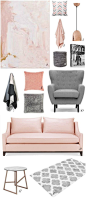 Blush, Grey and Copper | On trend Colour Schemes | Liv with Vision: 