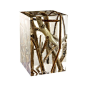 Driftwood & Acrylic Spur Side table | Timothy Oulton  Beautifully handcrafted, the once forgotten wood is suspended within the liquid acrylic, each tiny bubble like a last breath of air before being frozen in time.: 