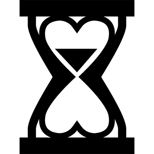 心形沙漏图标