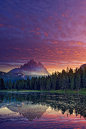 mountain lake at sunrise by ZeleiPeter