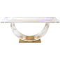 1950s French Lucite and Brass Console.