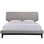 BETHANY QUEEN BED FRAME  (MOD-5237) : (MOD-5237) Broad and luxurious, the Bethany queen size platform bed is an instant centerpiece for any modern bedroom. Mid Century Modern Bed. Mid Century Bed