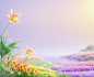 00151-137477259-cartoon rendering,(warm tone),cartoon,soft light,3d,rending,soft light,soft edge,hazy edge light,仿真草地,_purple lily flower sea,no