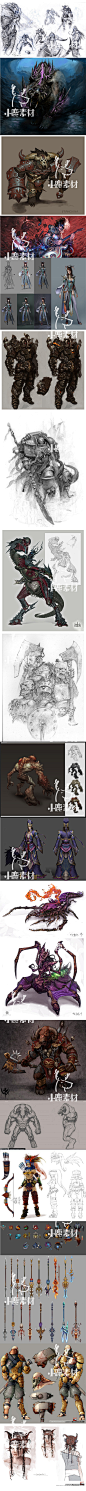 最全【原画设定】人物 武器 插画 设定参考素材 2300张 店主推荐-淘宝网
