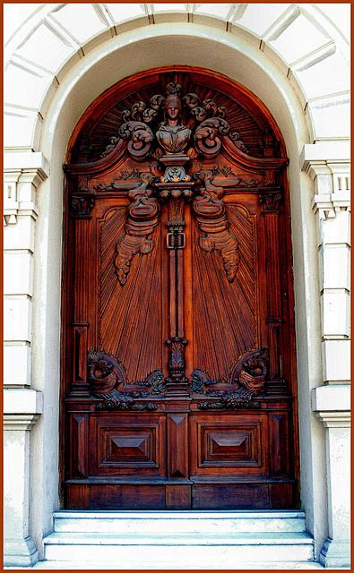 . Wood carved door