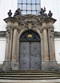 Intricate metal doors. Prague