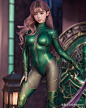漫威的AI宇宙：美女Cosplay绿魔完美身材展现漫威反派的邪恶魅力-今日头条
