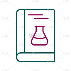 书,线图标,个性,化学课,分离着色,矢量,图表设计师,插画,现代,数码图形