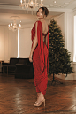 Red Divine Drape Skirt Set – JLUXLABEL