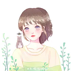 宫崎骏动漫人物头像插画之千寻_大悦儿_Aimee__插画师作品_涂鸦王国gracg.com