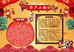 创意大气春节小报设计