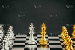 战略象棋战斗智力挑战游戏棋盘。成功的战略概念。国际象棋商业领袖和成功的想法。国际象棋战略游戏商业竞争